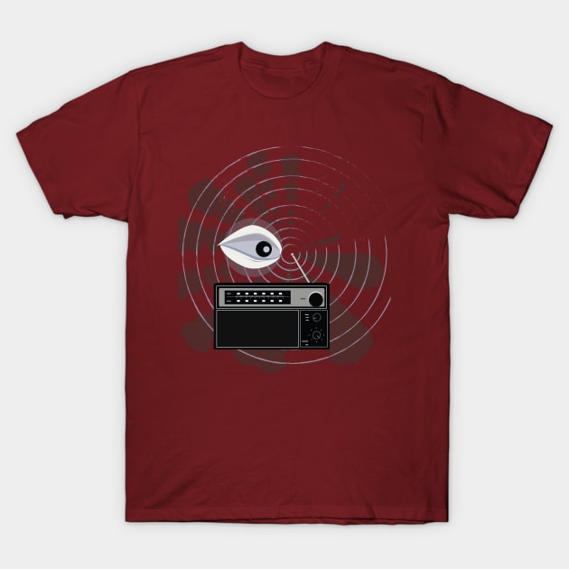 Eyeballs and Radio Waves T-Shirt by Theokotos